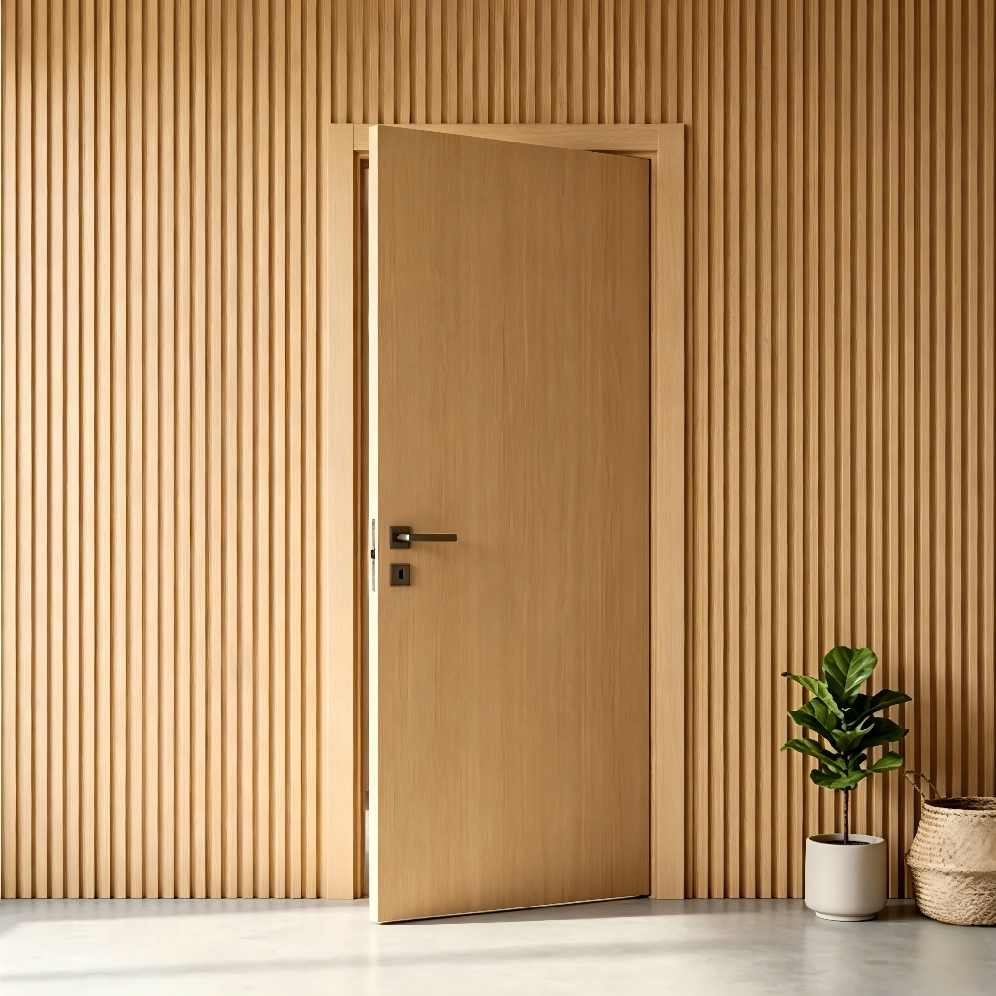 Puerta de entrada interior moderna de gran venta, puerta de habitación de madera ignífuga, aislada acústicamente, de MDF, madera maciza, para hotel