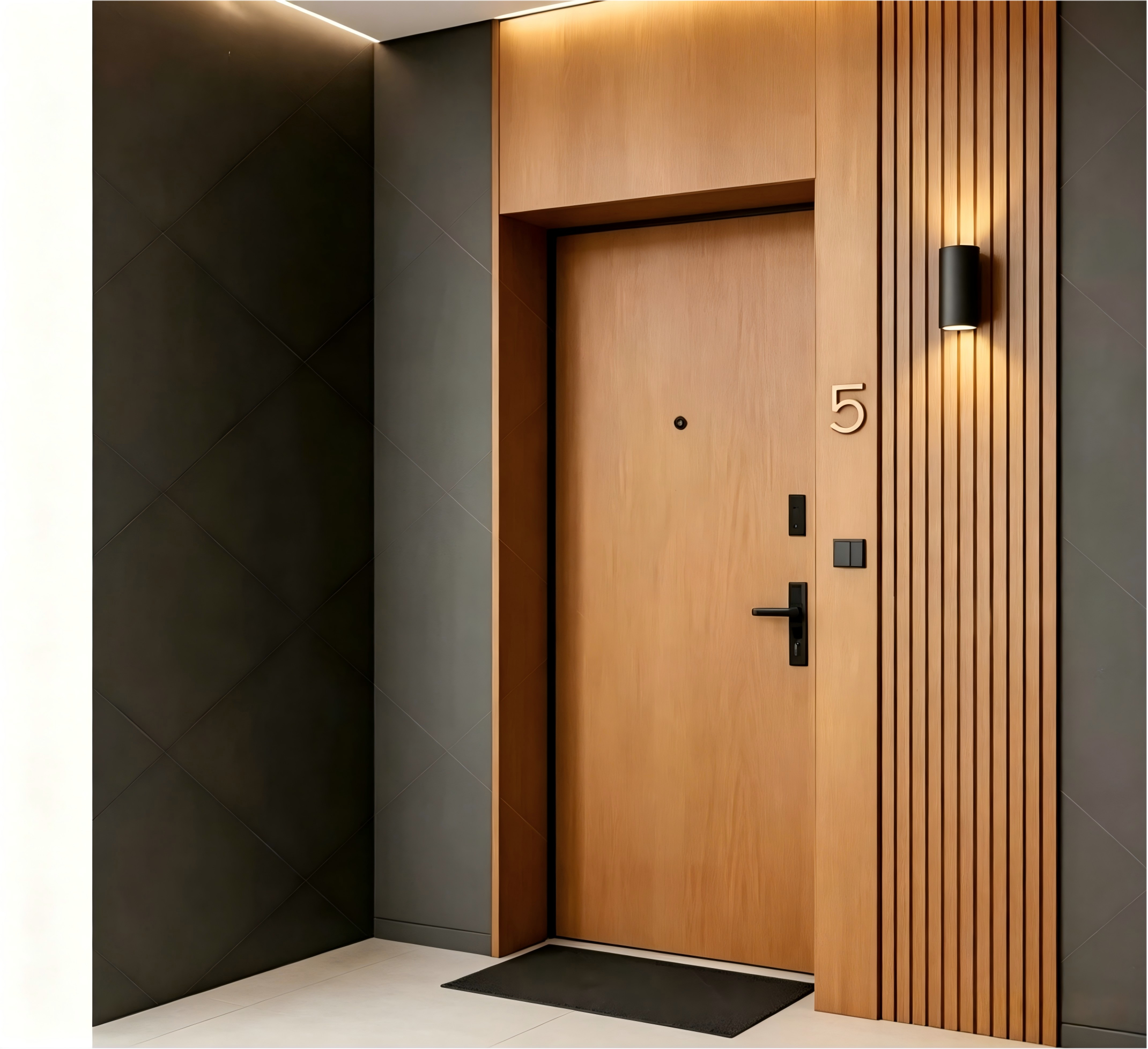 Puerta de madera impermeable WPC para interior, puerta de habitación, puerta de dormitorio de madera maciza, insonorizada, para hogar, hotel, apartamento, oficina, proyecto de construcción
