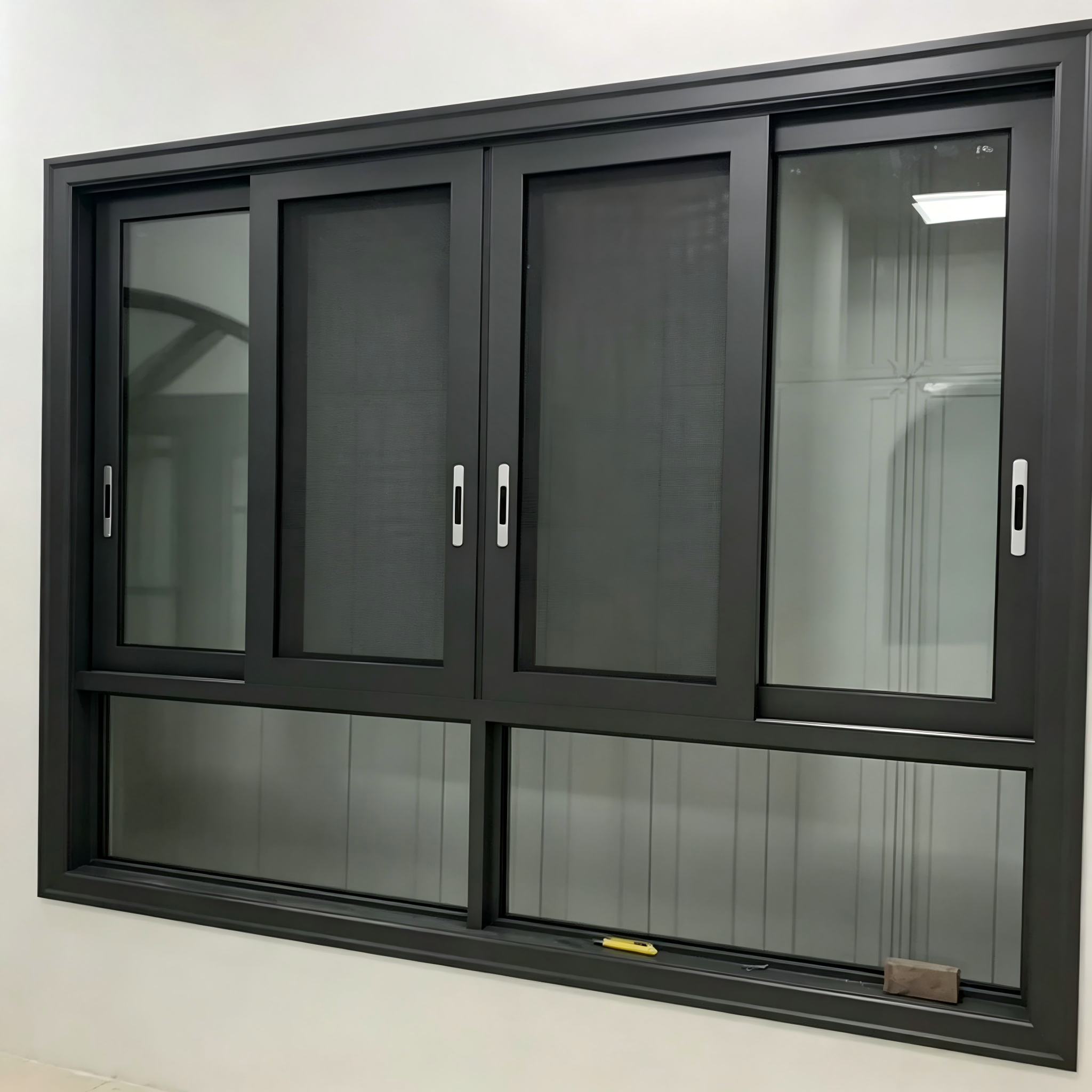Sistema de sellado de EPDM de aluminio ventana abatible con doble triple acristalamiento