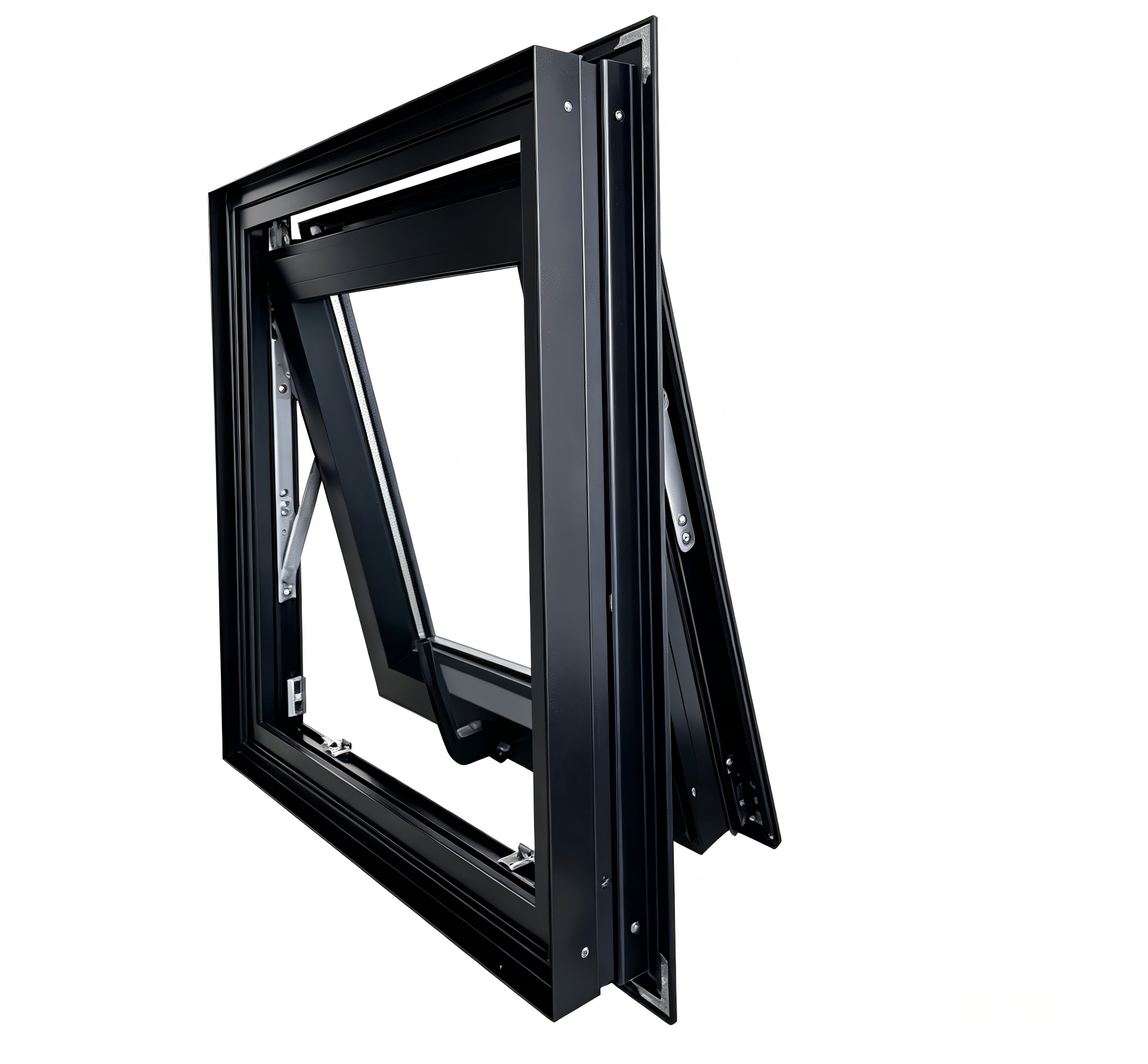 Ventana abatible de aluminio personalizada con grosor de perfil de 1.4mm/1.6mm/1.8mm