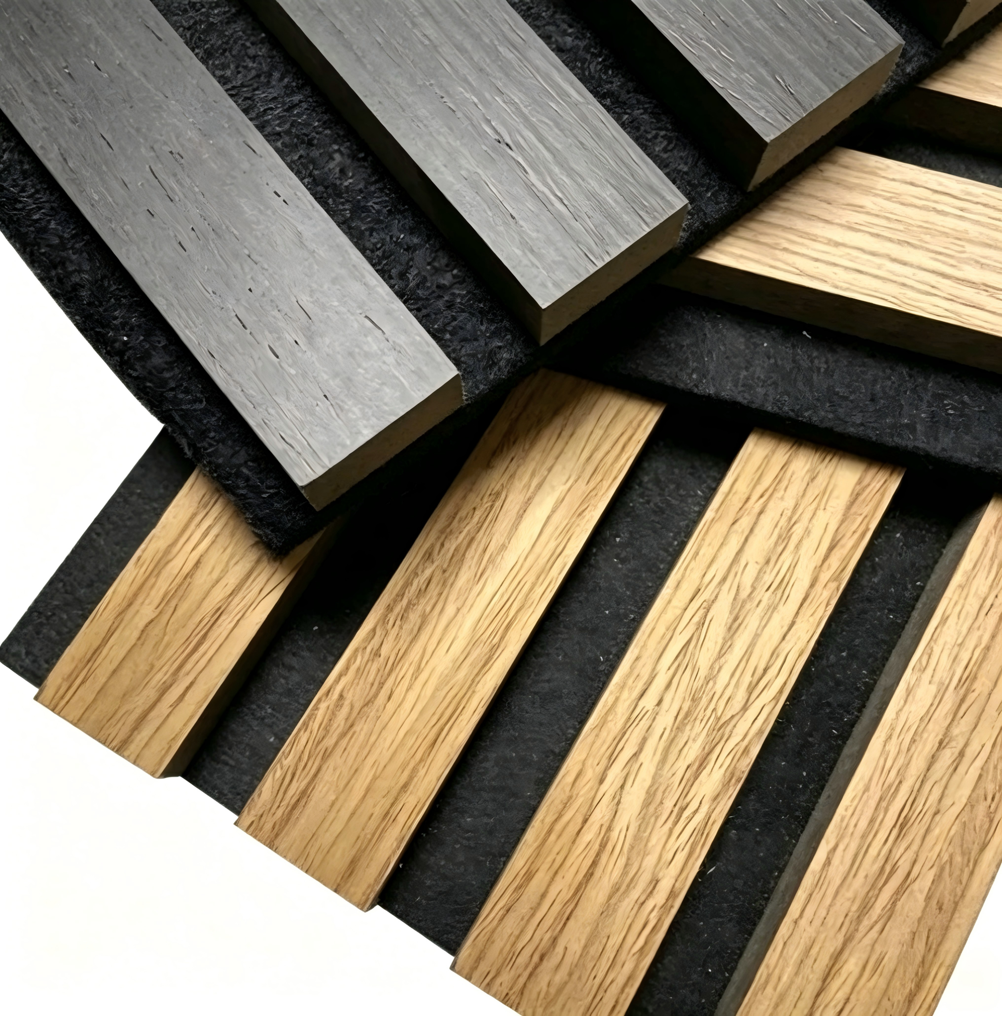 Paneles acústicos de pared de listones de madera