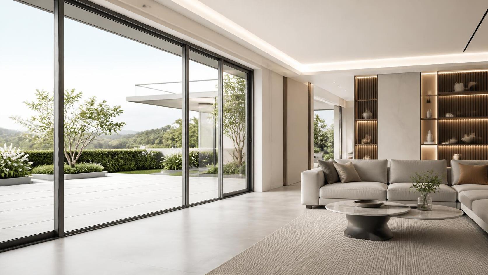 Los mejores sistemas de puertas de aluminio para acceder al patio y al jardín