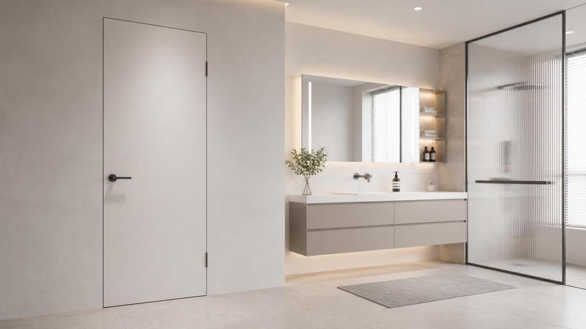 Puertas invisibles de WPC sin marco: ¿son adecuadas para espacios interiores húmedos?