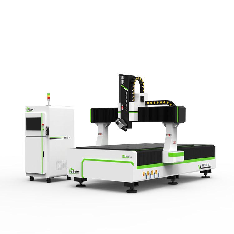 Router CNC de 4 ejes AN1325ATC con cabezal giratorio de 180 grados