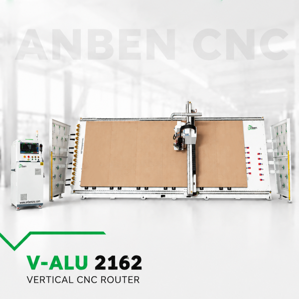 Fresadora CNC vertical V-ALU 2162 para el corte de paneles grandes