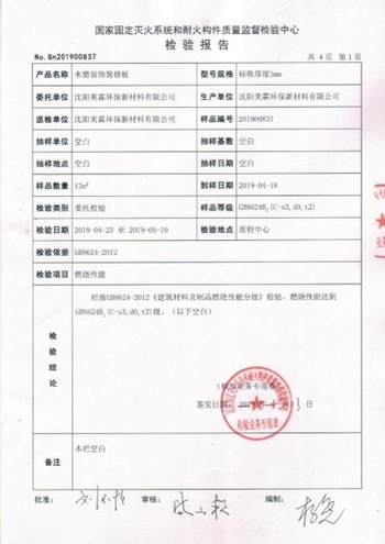 Fire detection report;Fireproof detection report