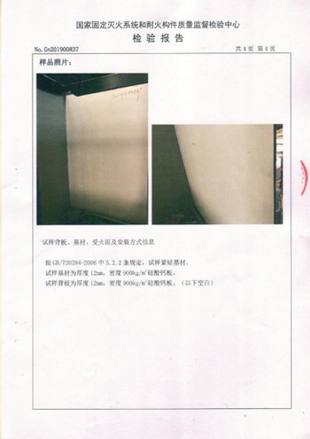 Fire detection report;Fireproof detection report