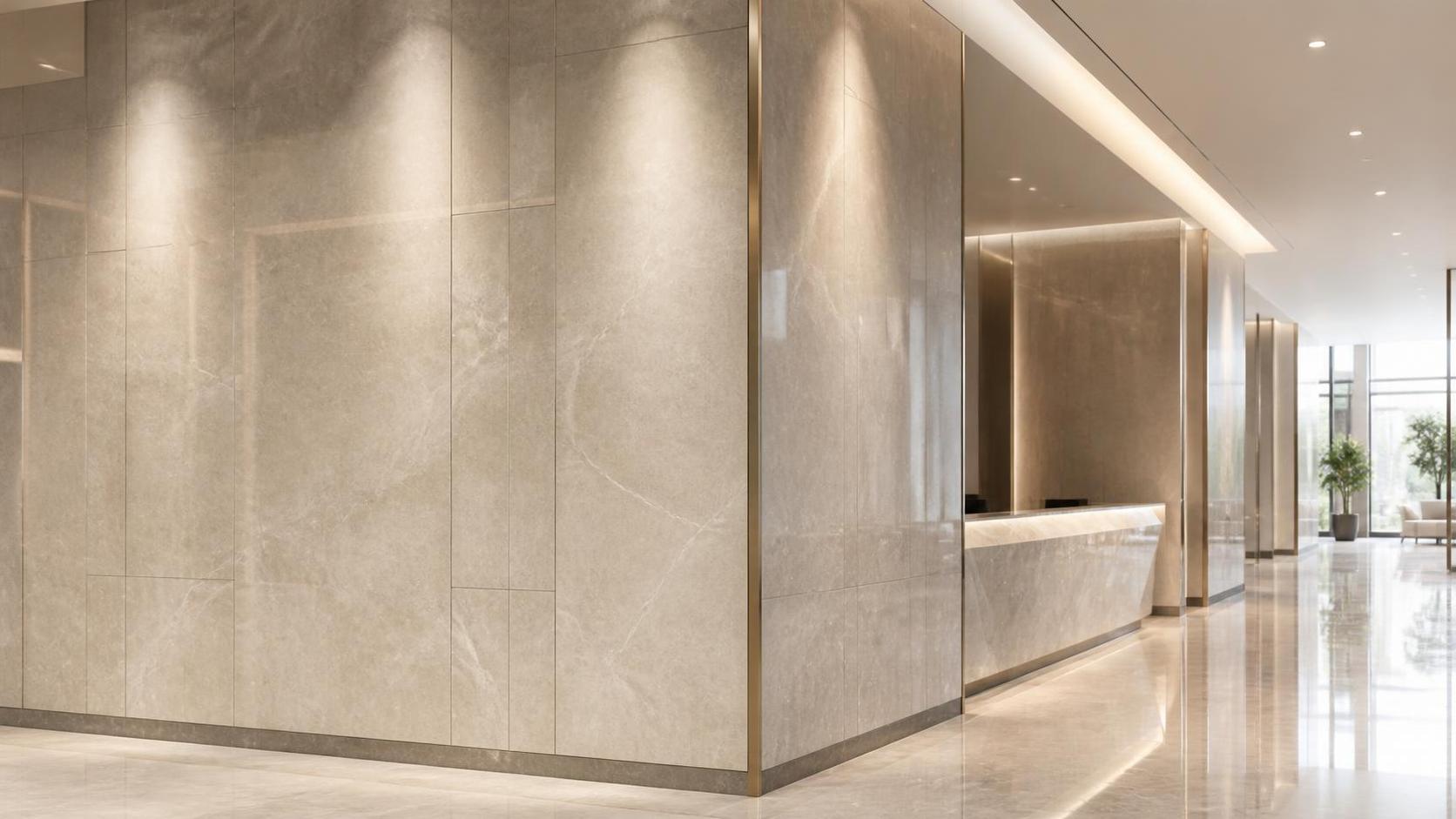 Can crystal stone panels achieve a natural stone look in high-traffic interiors?
