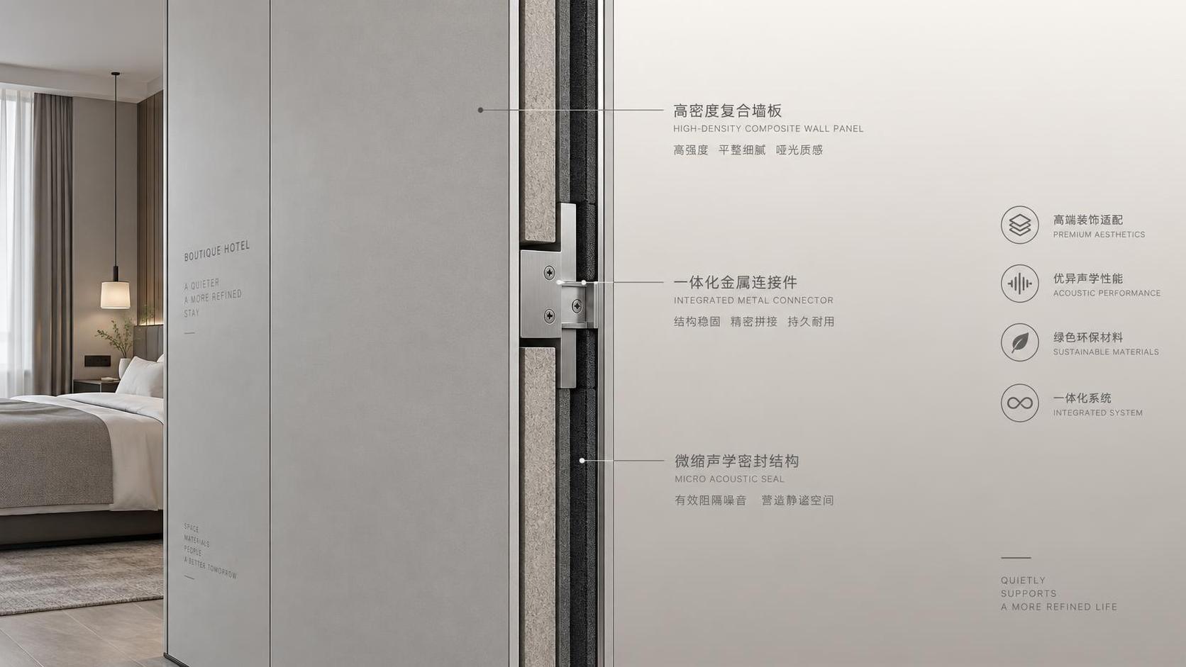 Le passage des systèmes de cloisons traditionnels en plaques de plâtre aux panneaux composites est-il rentable pour les hôtels-boutiques ?
