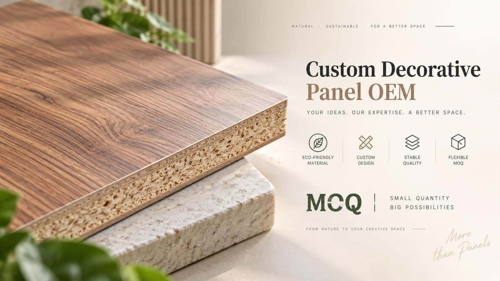Quelle est la quantité minimale de commande pour la fabrication OEM de panneaux décoratifs sur mesure ?