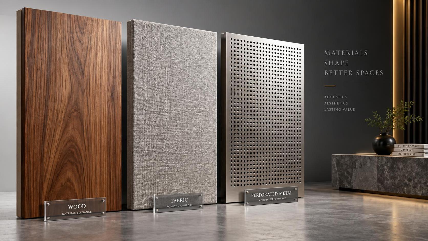 Les performances acoustiques des panneaux muraux intérieurs de luxe : comparaison des options en bois, tissu et métal