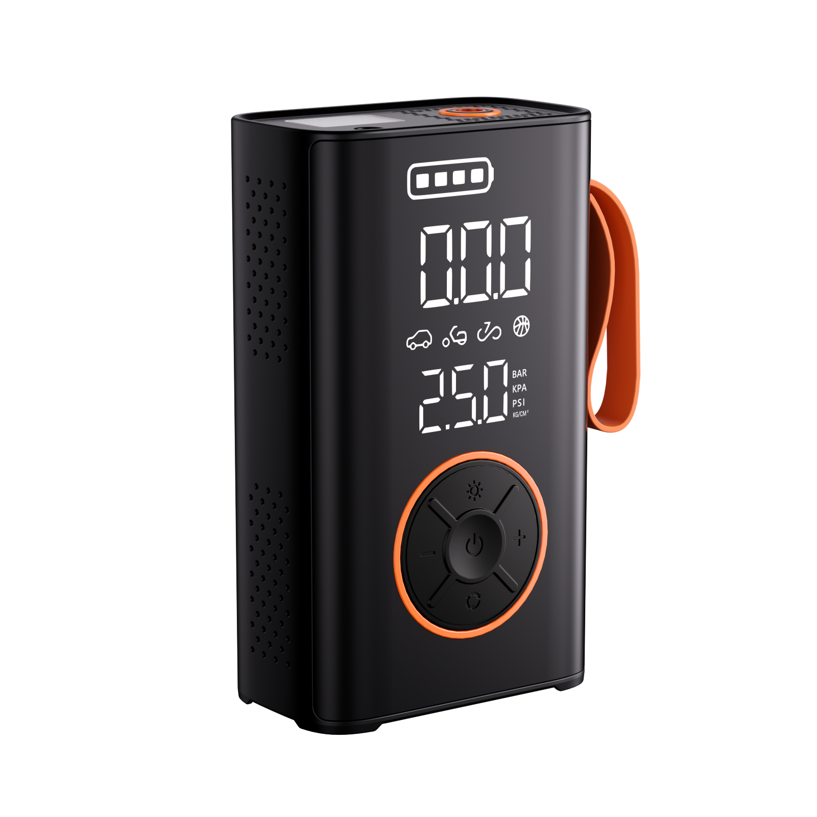 Inflador digital compacto de neumáticos, banco de energía de emergencia multifunción, logotipo personalizado disponible AP-236