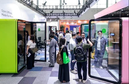 Cabina telefónica de oficina Telebooth en CIFF- Una conclusión perfecta