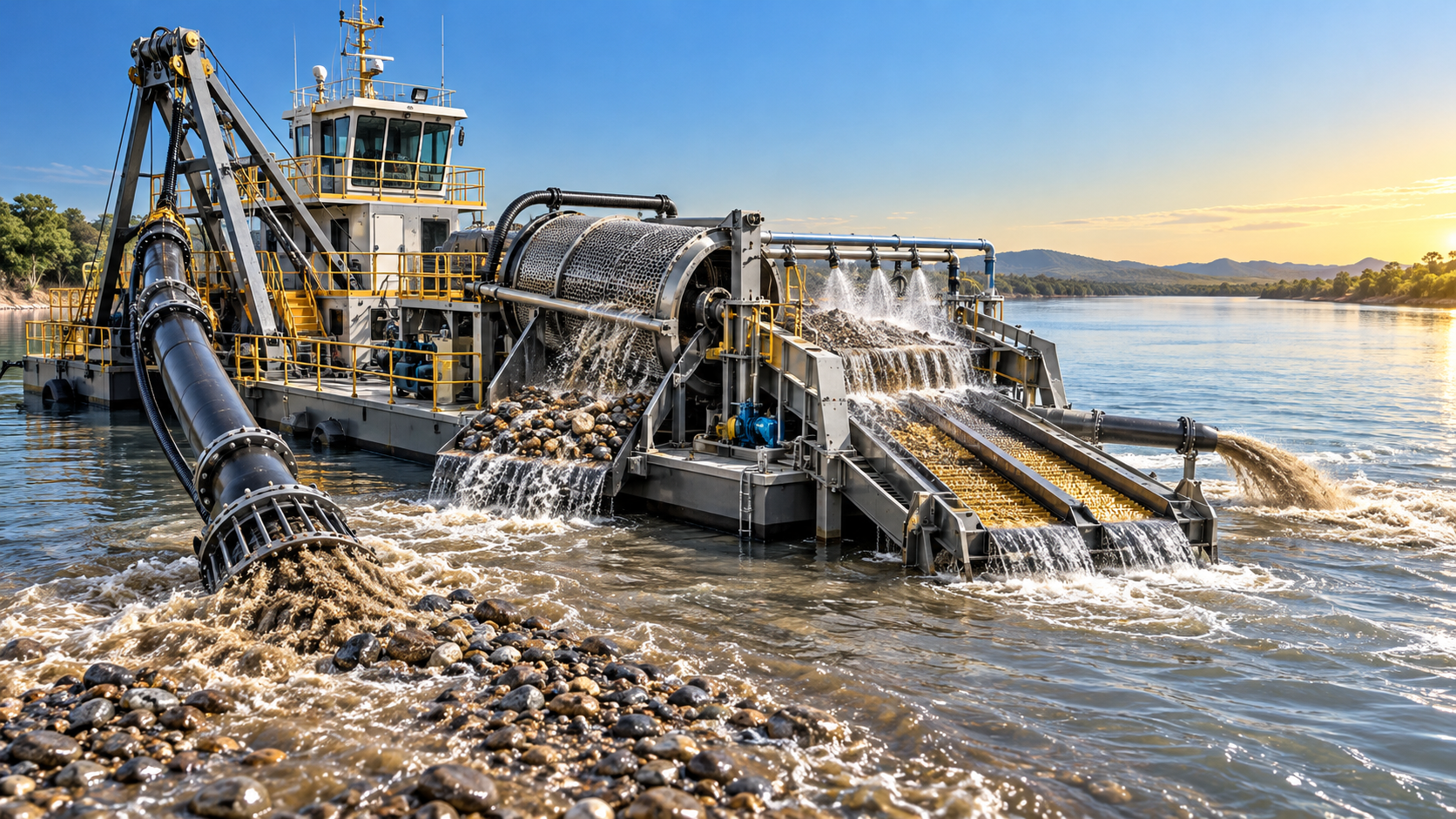 How dredger gold recovery changes with feed size variation