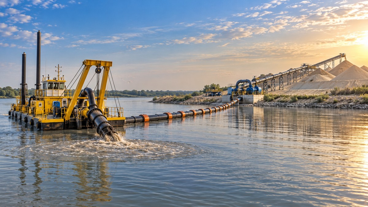 How discharge distance affects sand dredging machine output Как расстояние транспортировки влияет на производительность земснаряда для добычи песка
