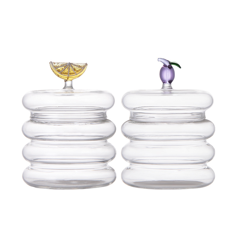 Glass candy jar