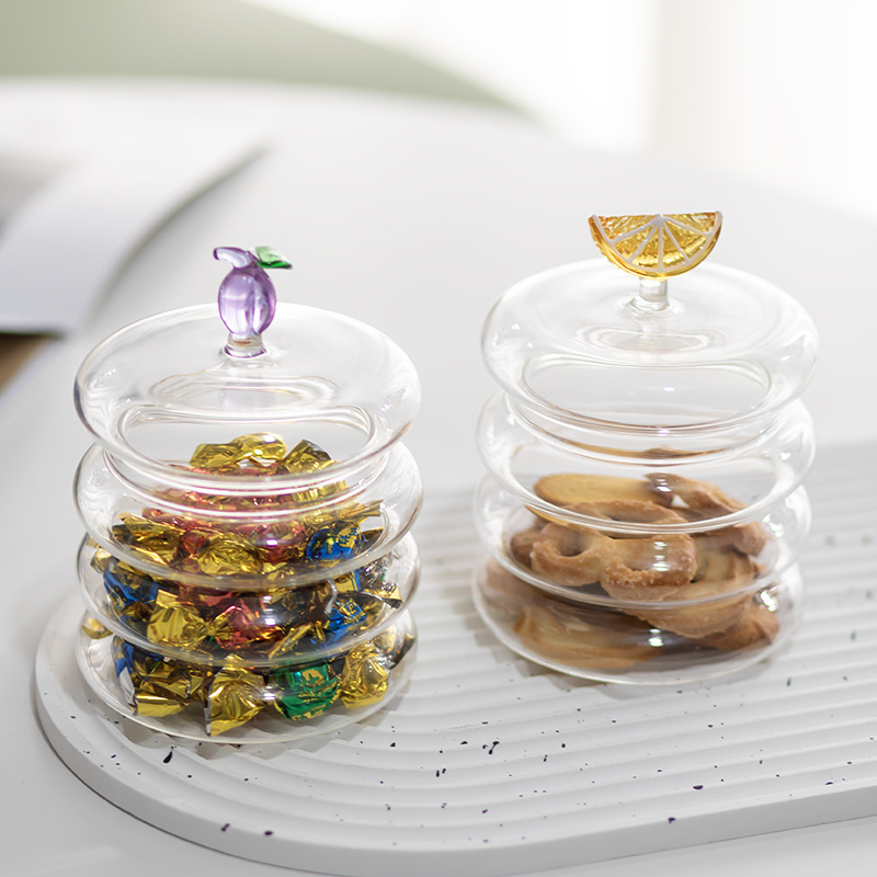 Glass candy jar