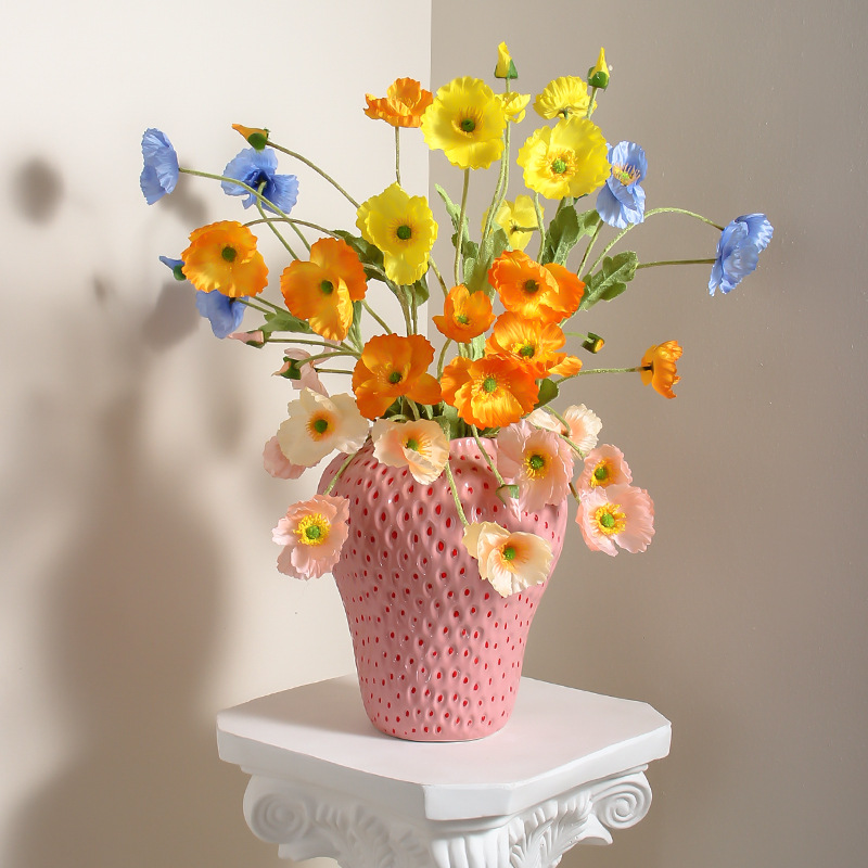 Ceramic strawberry vase