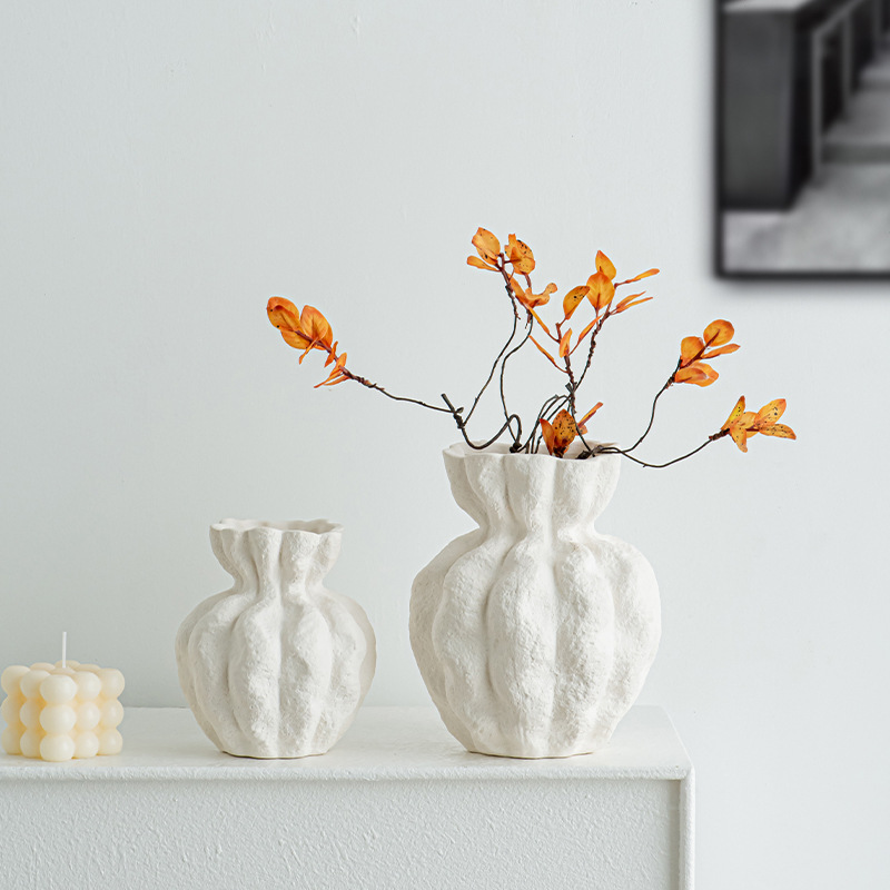 Nordic white ceramic vase