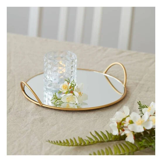 Glass mirrored tray