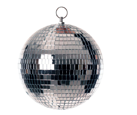 Glass disco ball