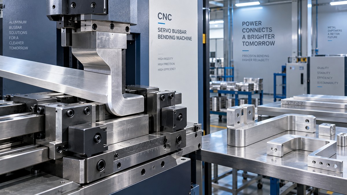 Bending Thick Aluminum Busbars: Servo CNC Machine Requirements Doblado de barras colectoras de aluminio gruesas: requisitos para máquinas CNC con servomotor