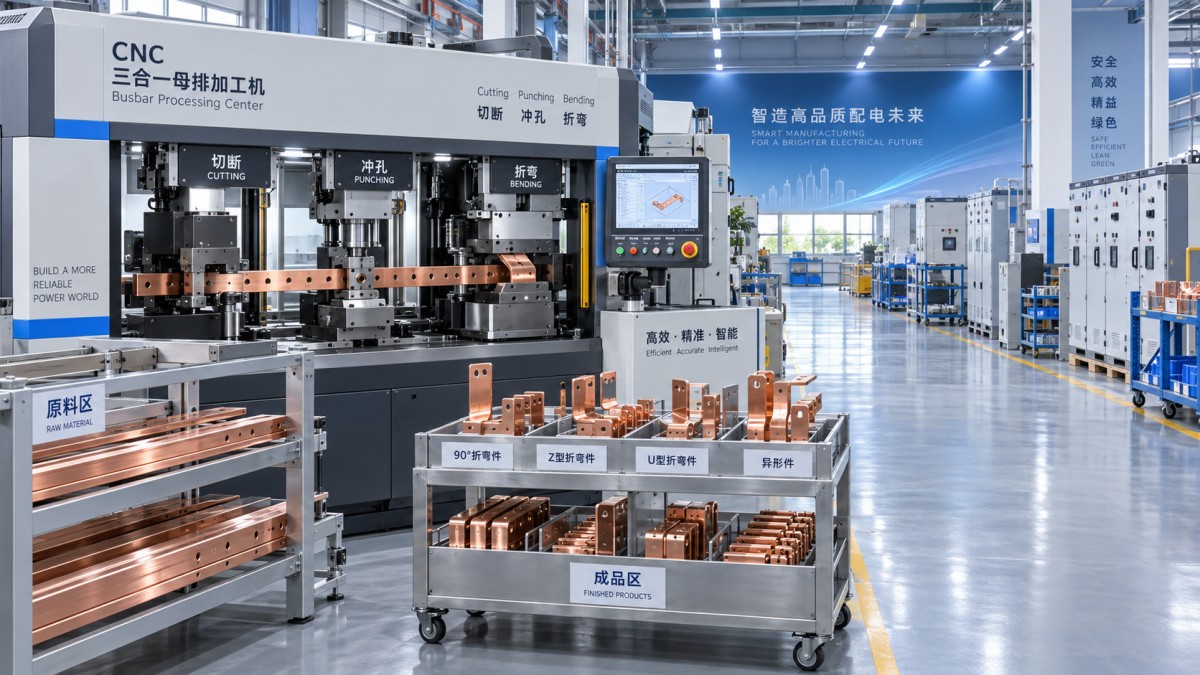 Planificación de la capacidad de una máquina CNC de barras colectoras 3 en 1 para talleres de celdas de media tensión