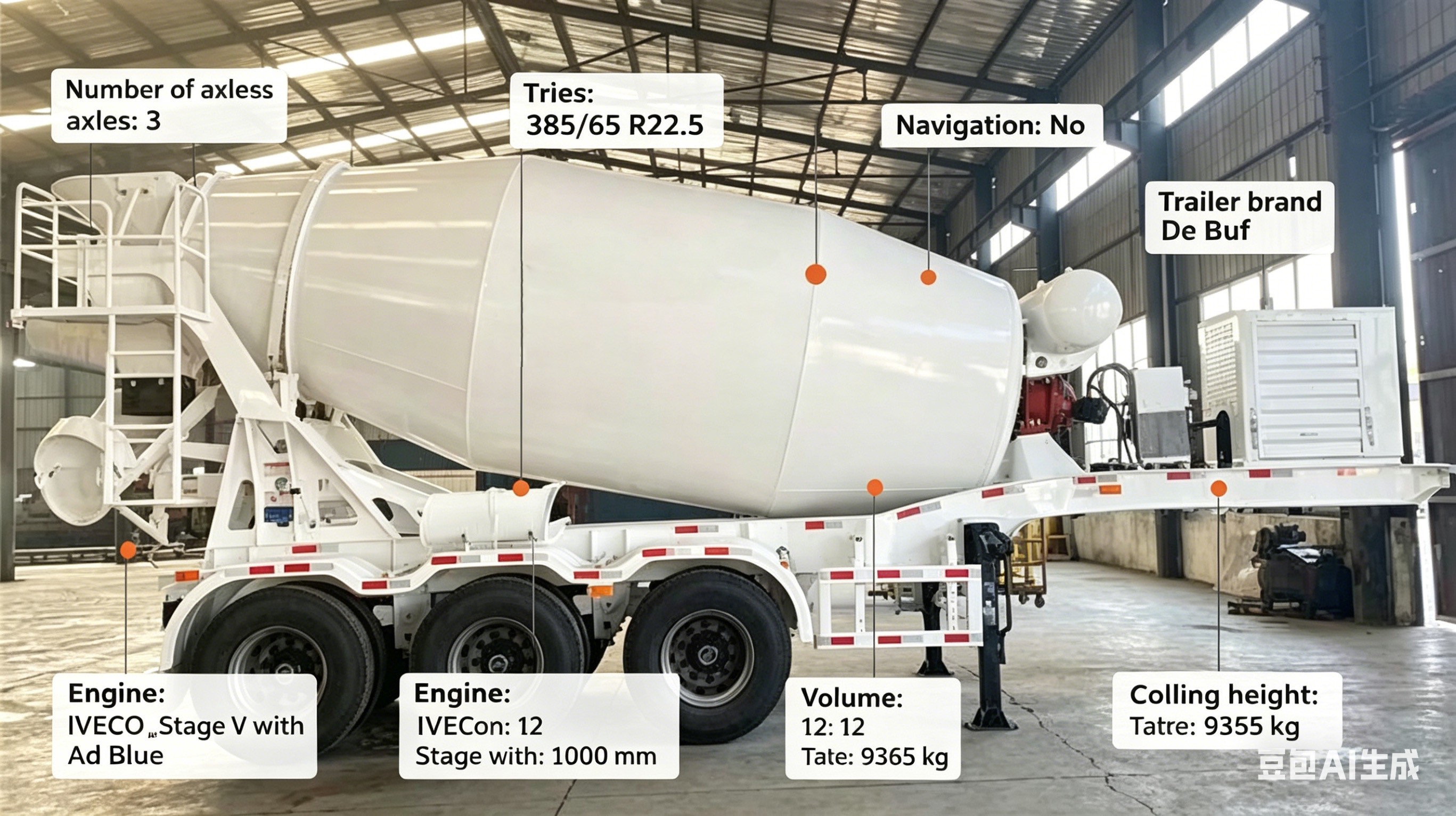 ¿Es adecuado un remolque mezclador de concreto de 3 ejes para la entrega de concreto a larga distancia?