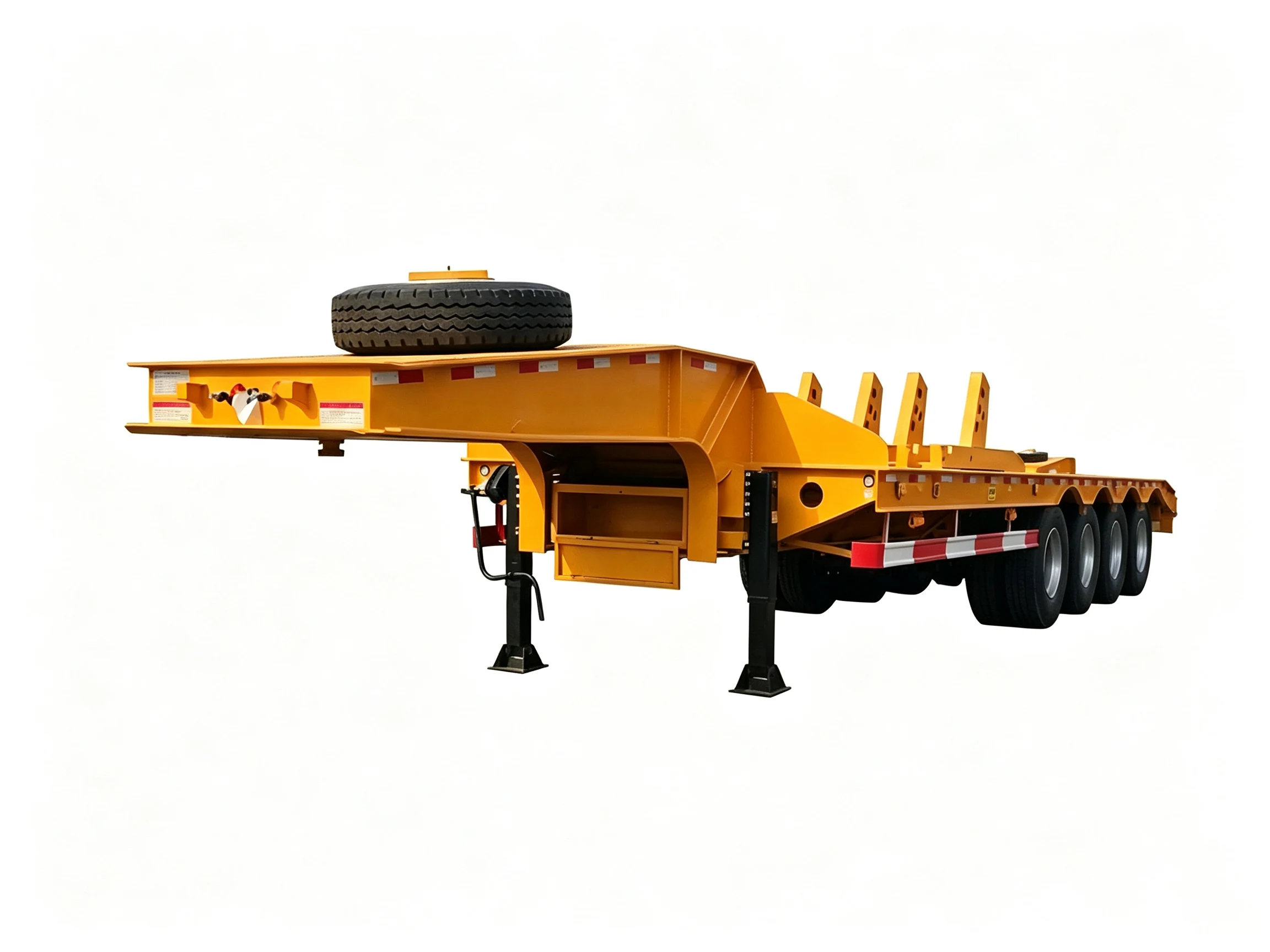 Semirremolque de cama baja de 13 m y 4 ejes Semirremolque de cama baja de 13 m y 4 ejes