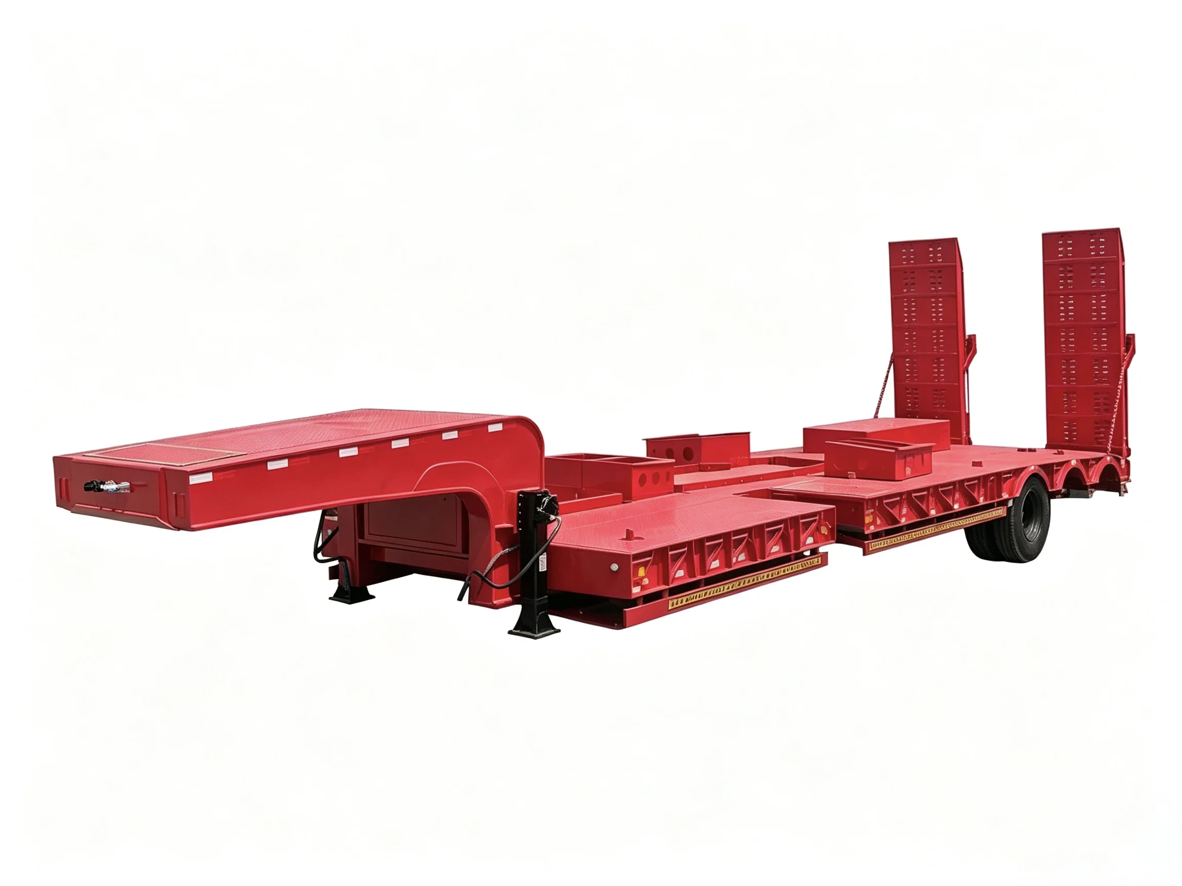 Remolque de cama baja extensible de 3 ejes Remolque de cama baja extensible de 3 ejes