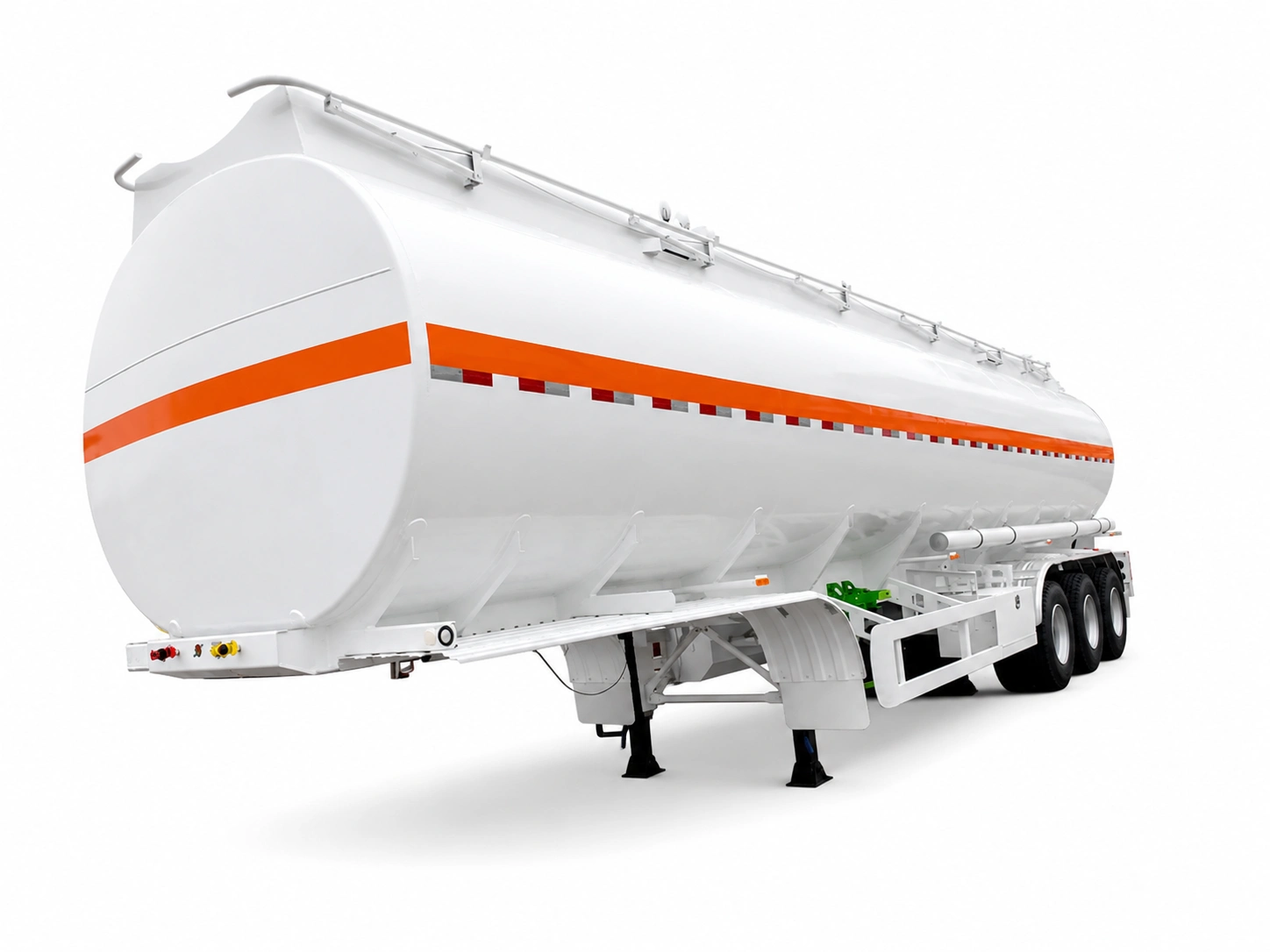 Semirremolque cisterna de combustible integrado de viga recta de 45.000 L y 3 ejes