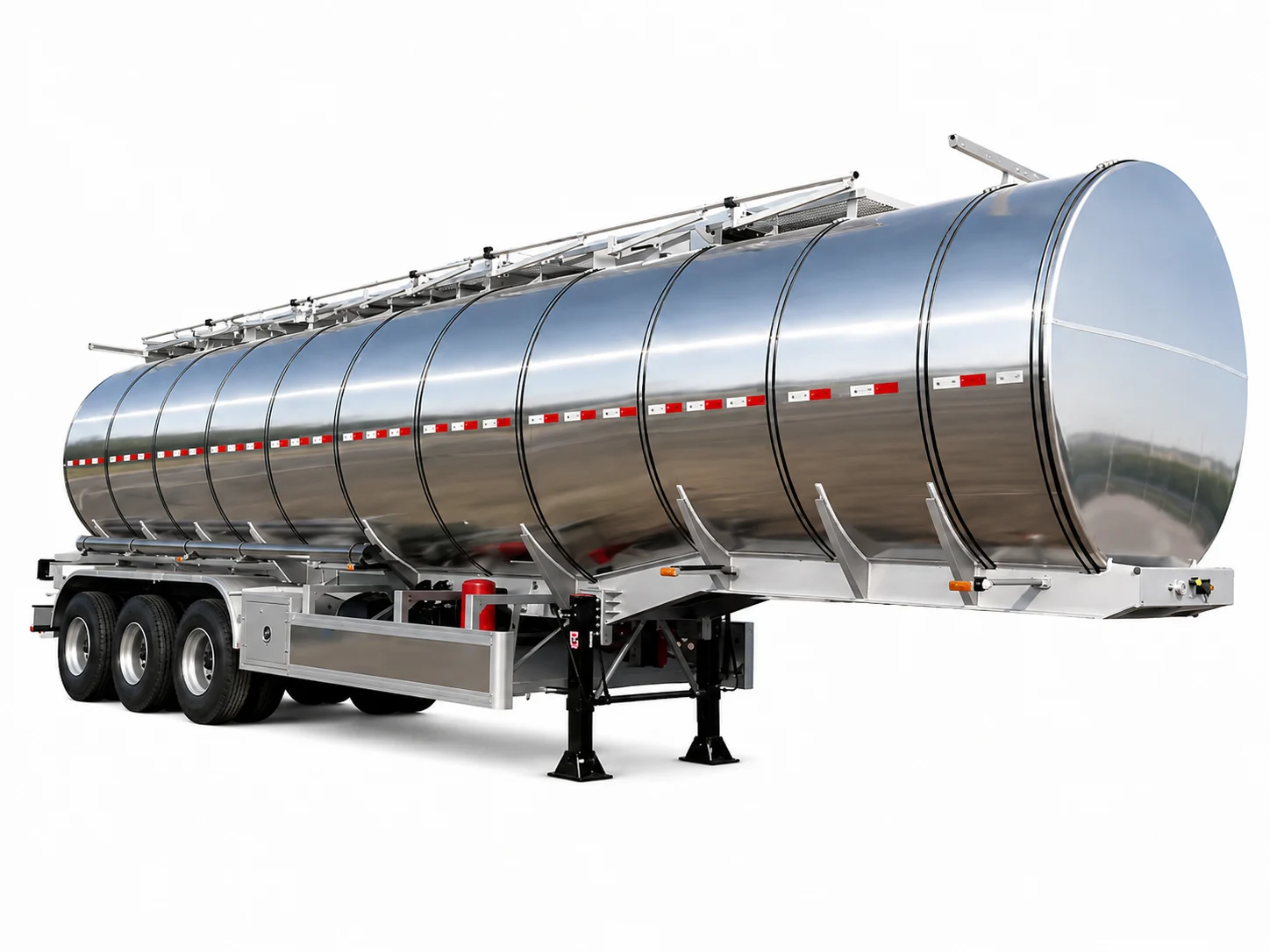 Semirremolque cisterna aislado de acero inoxidable de 45.000 litros