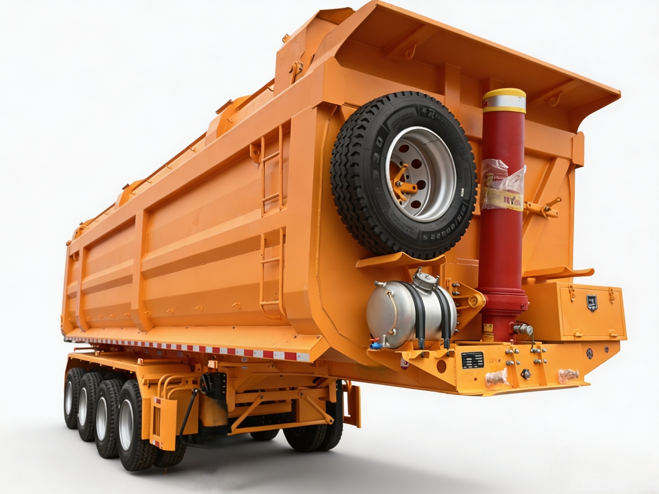Semirremolque basculante de 4 ejes con eje elevable delantero