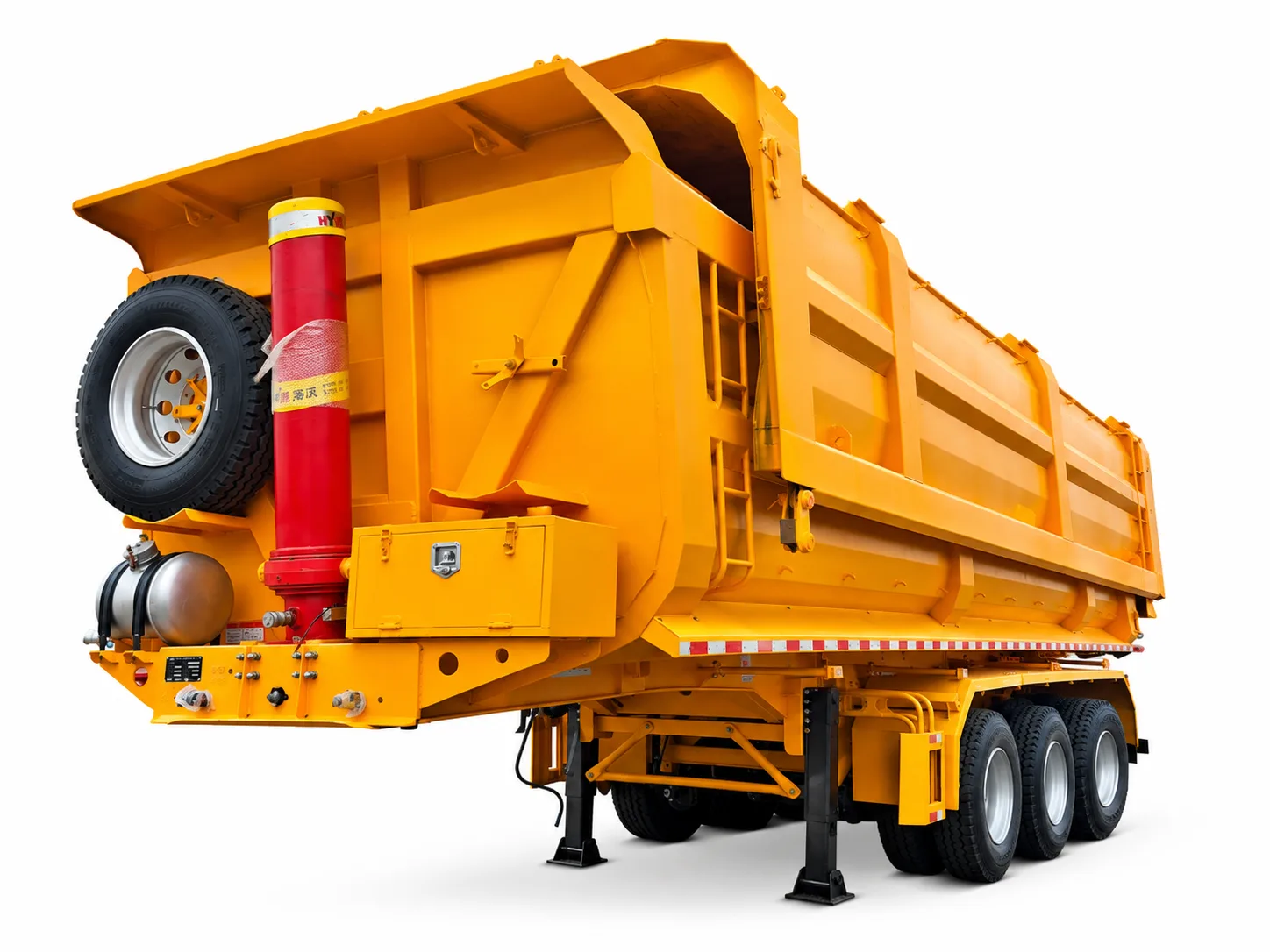 Semirremolque basculante de 4 ejes con eje elevable delantero Semirremolque basculante de 4 ejes con eje elevable delantero