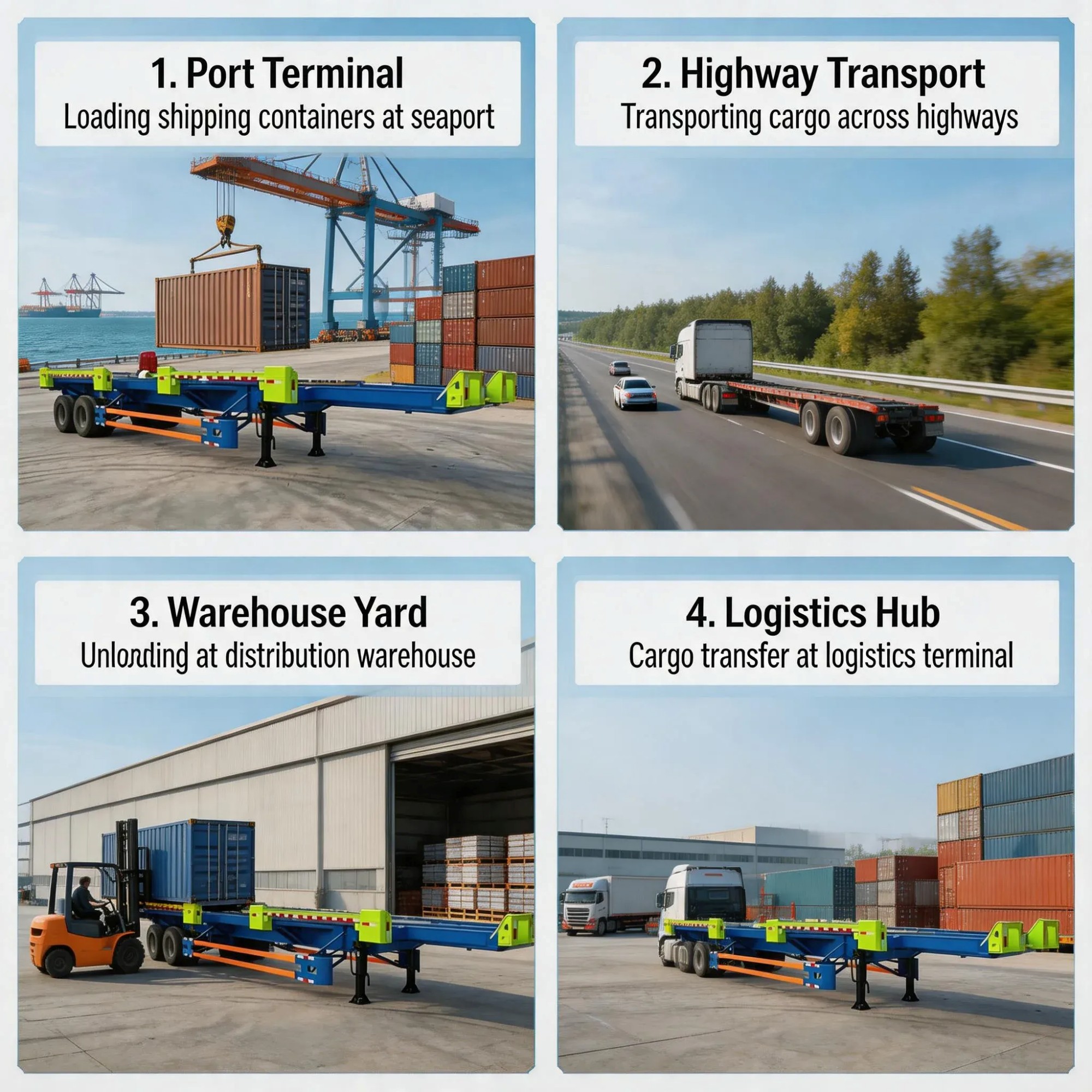 Application 60 Ton Container Terminal Trailer Application 60 Ton Container Terminal Trailer
