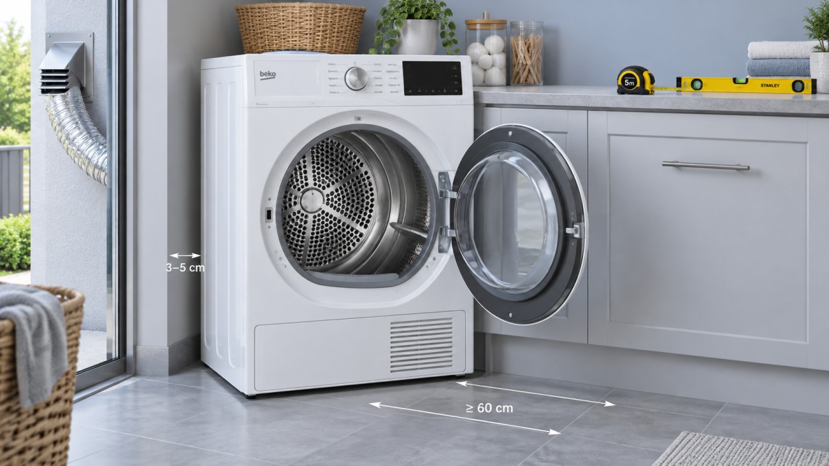 Поместится ли сушильная машина XH80-Z801? Измерьте не только ширину ниши