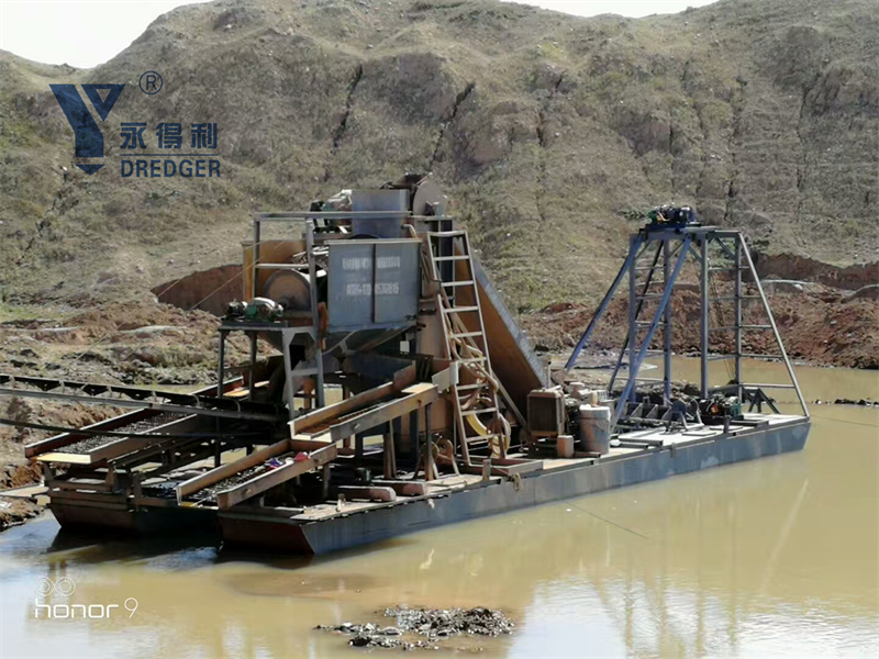 Draga de oro de cadena de cangilones de 100tph