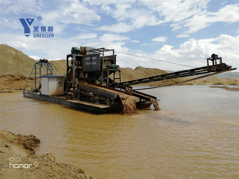 Draga de oro de cadena de cangilones de 100tph