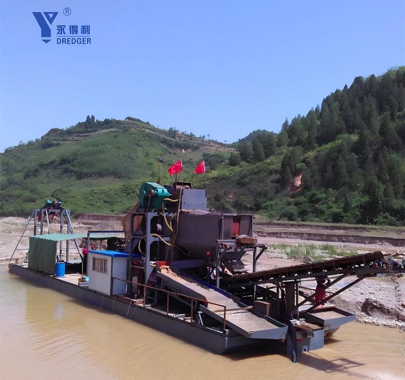 Draga de oro de cadena de cangilones de 100tph
