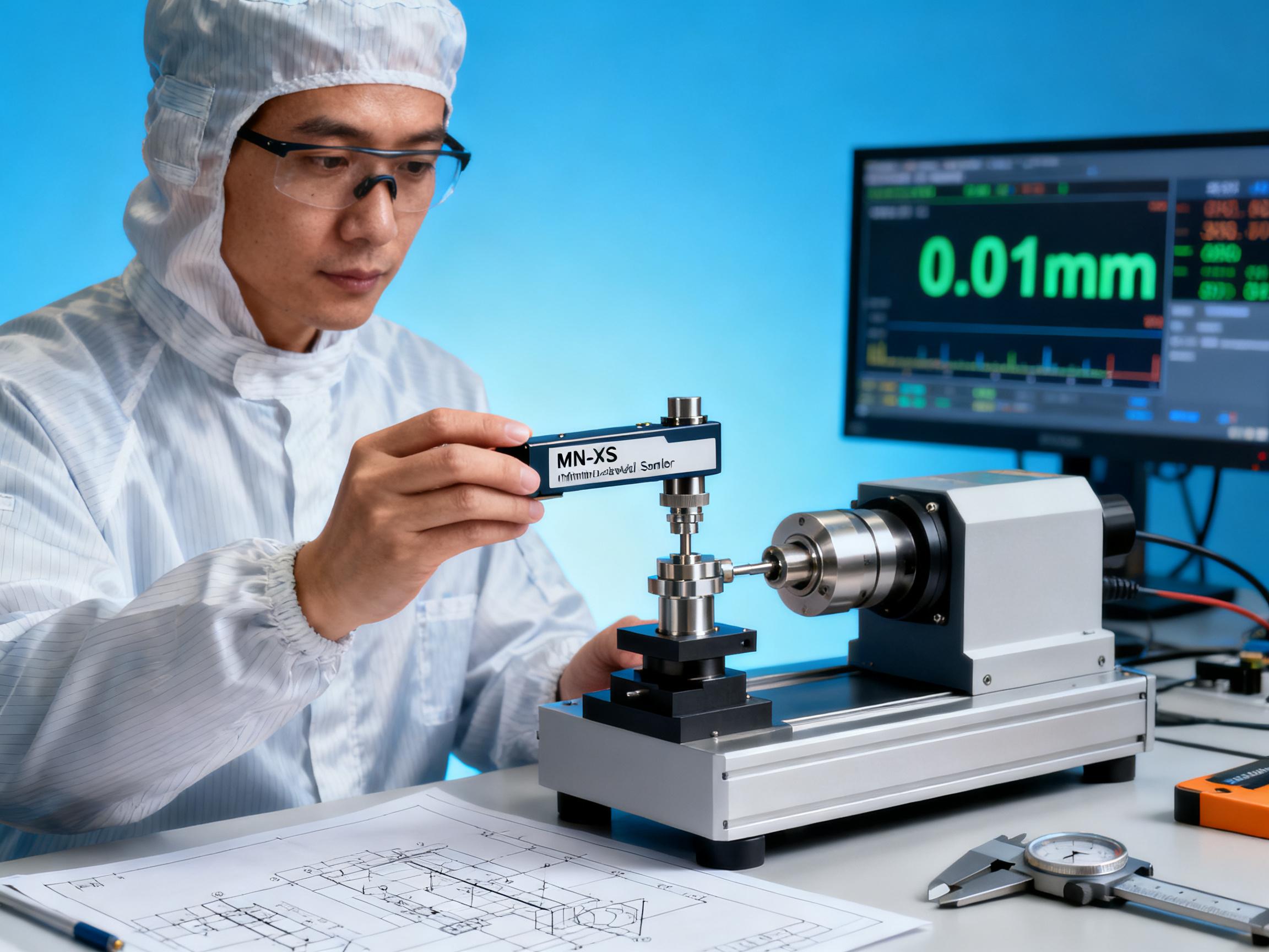 Как микроперемещательный датчик MN-XS достигает точности 0.01mm? Анализ ключевых технологий