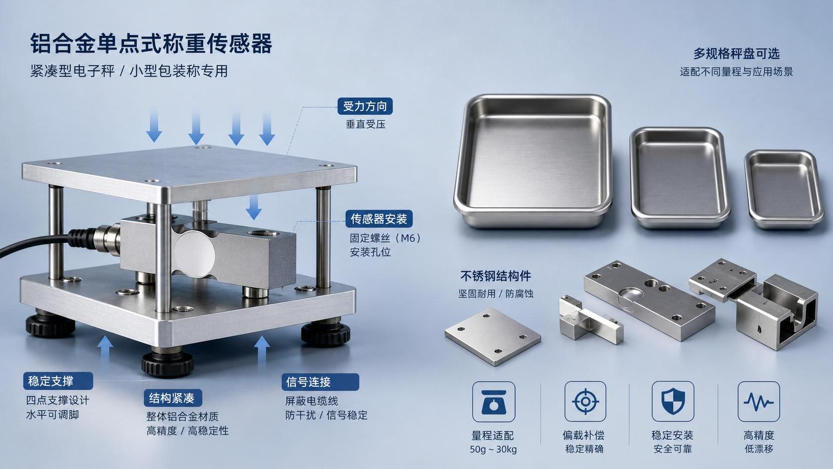 陕西单点式称重传感器有哪些常见规格？适用设备与安装要点