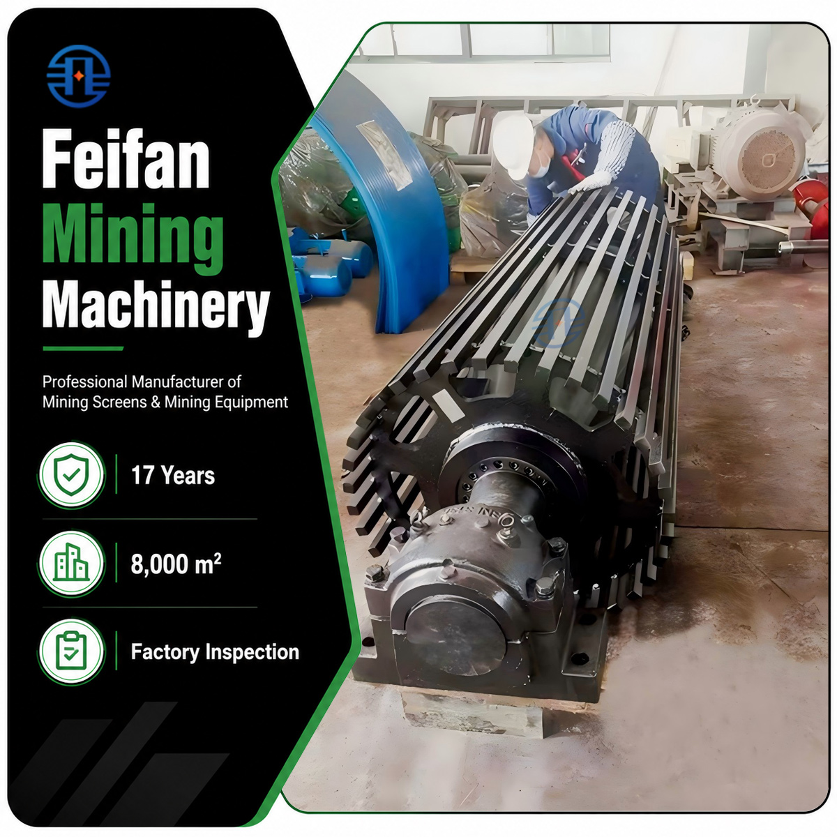 FEIFAN OEM комплект износостойких конвейерных роликоопор для тяжелых условий эксплуатации в горнодобывающей промышленности для деталей ленточного конвейера установки дробления заполнителей