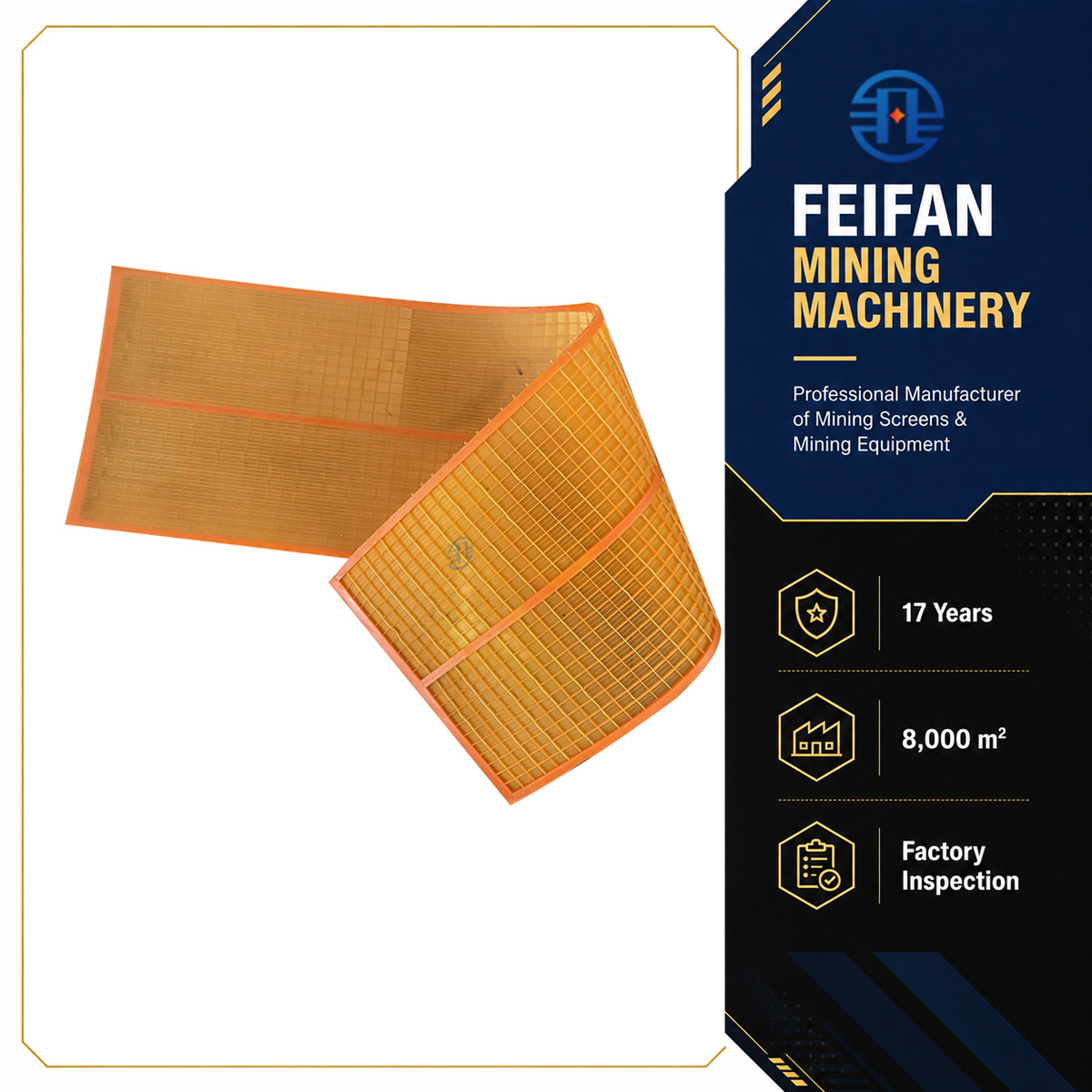 Сетчатое вибросито FEIFAN OEM Woven Vibrating Screen для карьеров, добычи, дробилок, песка, гравия и камня, ситовая сетка