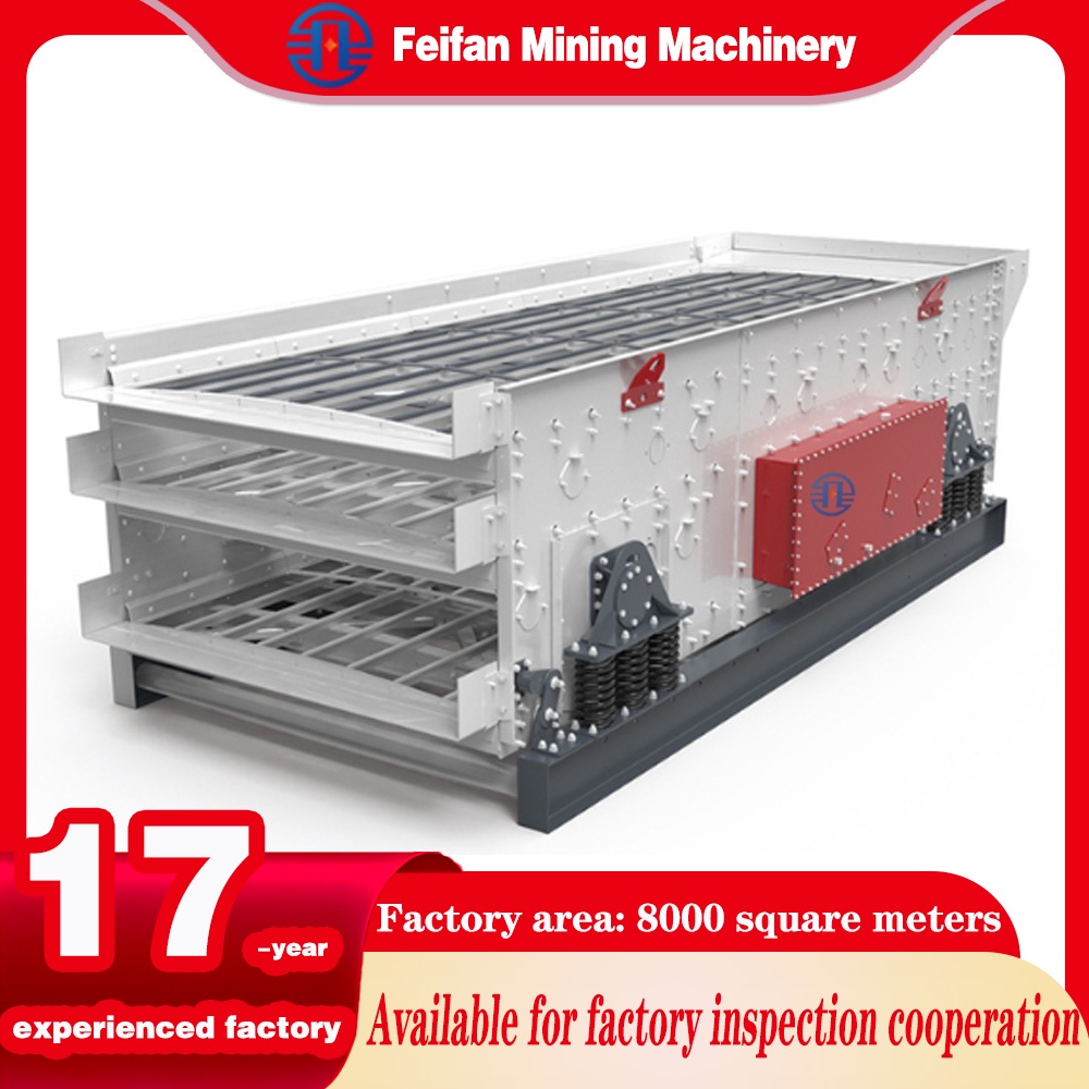 FEIFAN - Peneira vibratória de movimento linear para serviços pesados, destinada a areia e agregados de pedreira, com capacidade de 300 Tph e amplitude de 8 mm, personalizada, OEM, com certificação CE