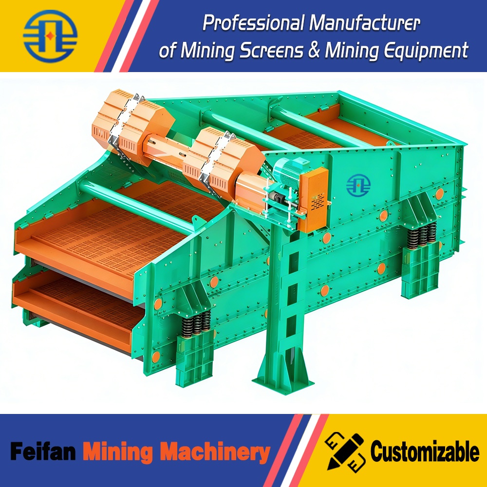 FEIFAN Fácil Manutenção Vida Útil Longa Máquina de Peneira Vibratória Linear para Minério de Mineração