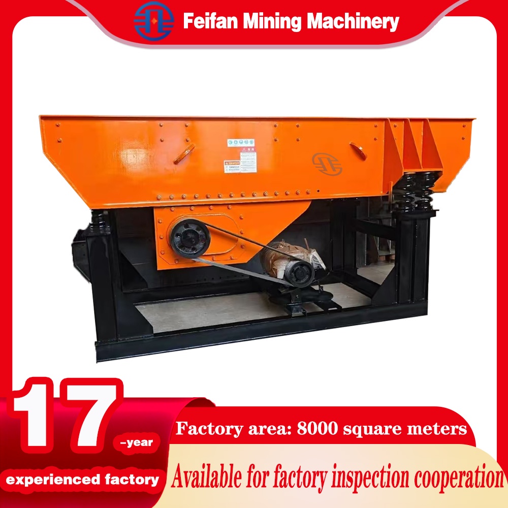FEIFAN Alimentador Vibratório Elétrico Anticorrosivo GZD-1100 Com Motor Potente Para Transporte De Minério Úmido E Material A Granel Úmido Alimentador Vibratório Elétrico