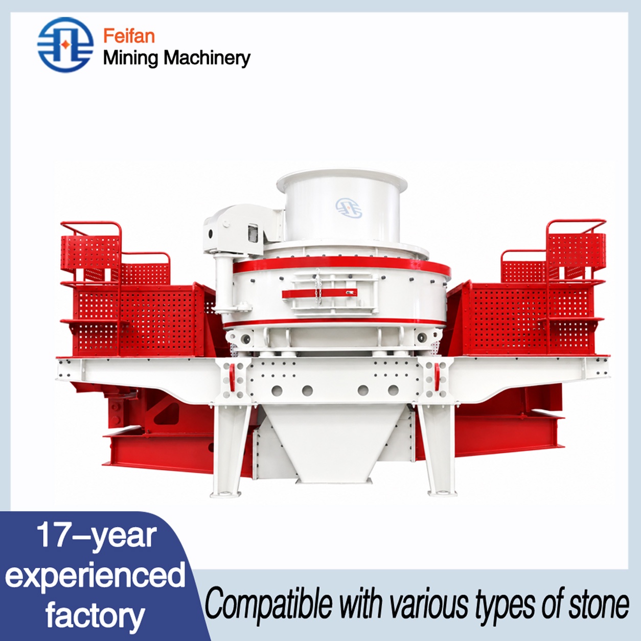 Máquina OEM VSI-8000 de grande volume para manuseio de materiais, com rotor aberto e lubrificação por óleo fino, para processamento fino de minério de quartzo Máquina OEM VSI-8000 de grande volume para manuseio de materiais, com rotor aberto e lubrificação por óleo fino, para processamento fino de minério de quartzo