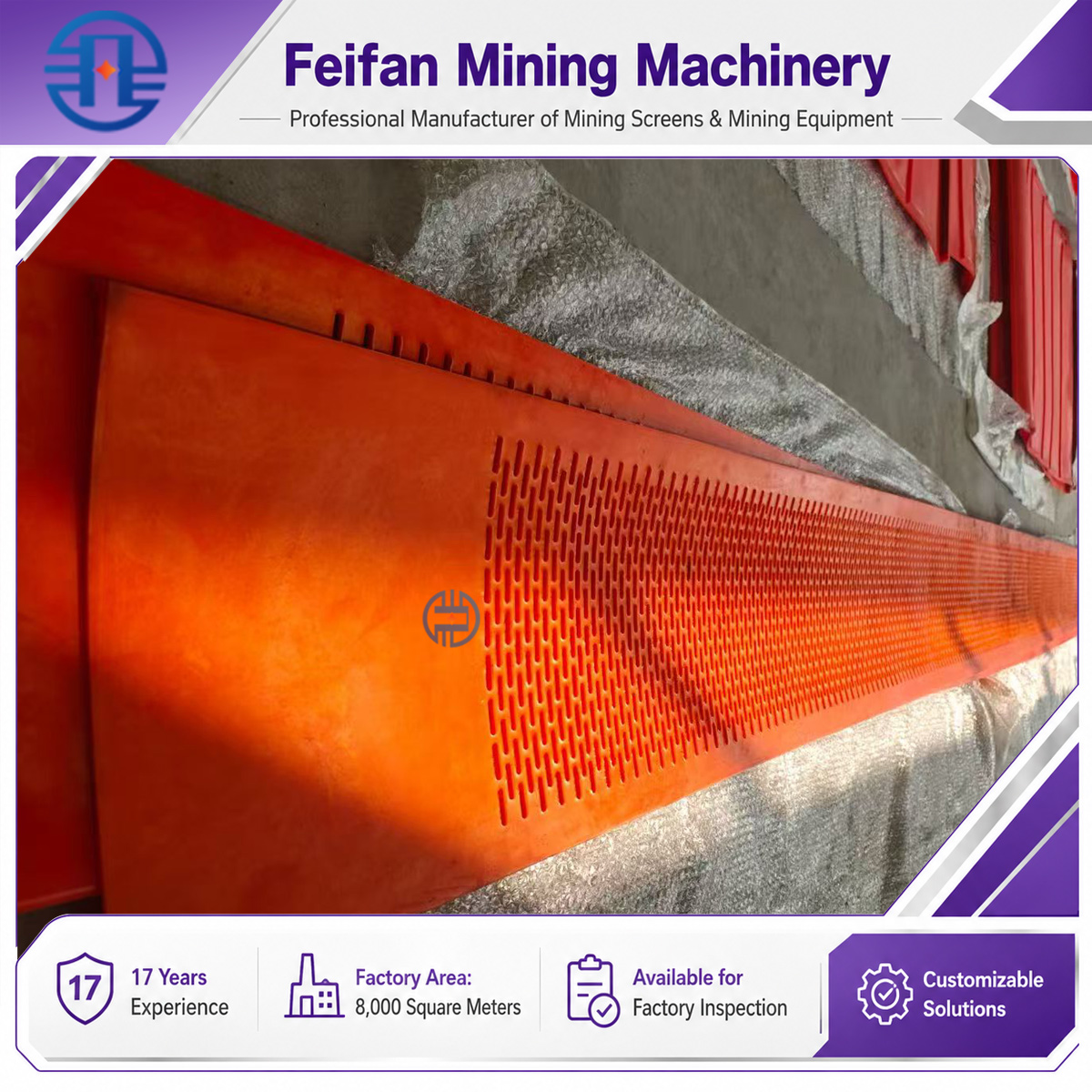 Tela de malha de aço inoxidável OEM para britador de pedra em mineração e pedreiras, tela vibratória.