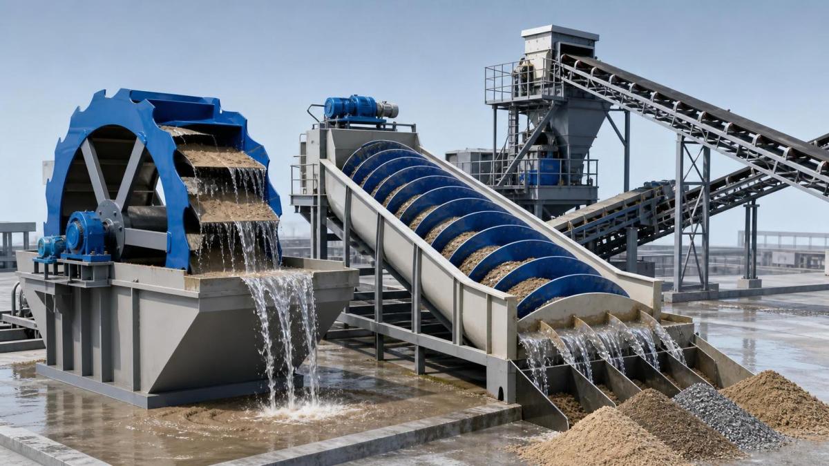 Wheel Type vs Spiral Sand Washer for Clay Sand: Water Use, Fines Loss, and Capacity Wheel Type vs Spiral Sand Washer for Clay Sand: Water Use, Fines Loss, and Capacity