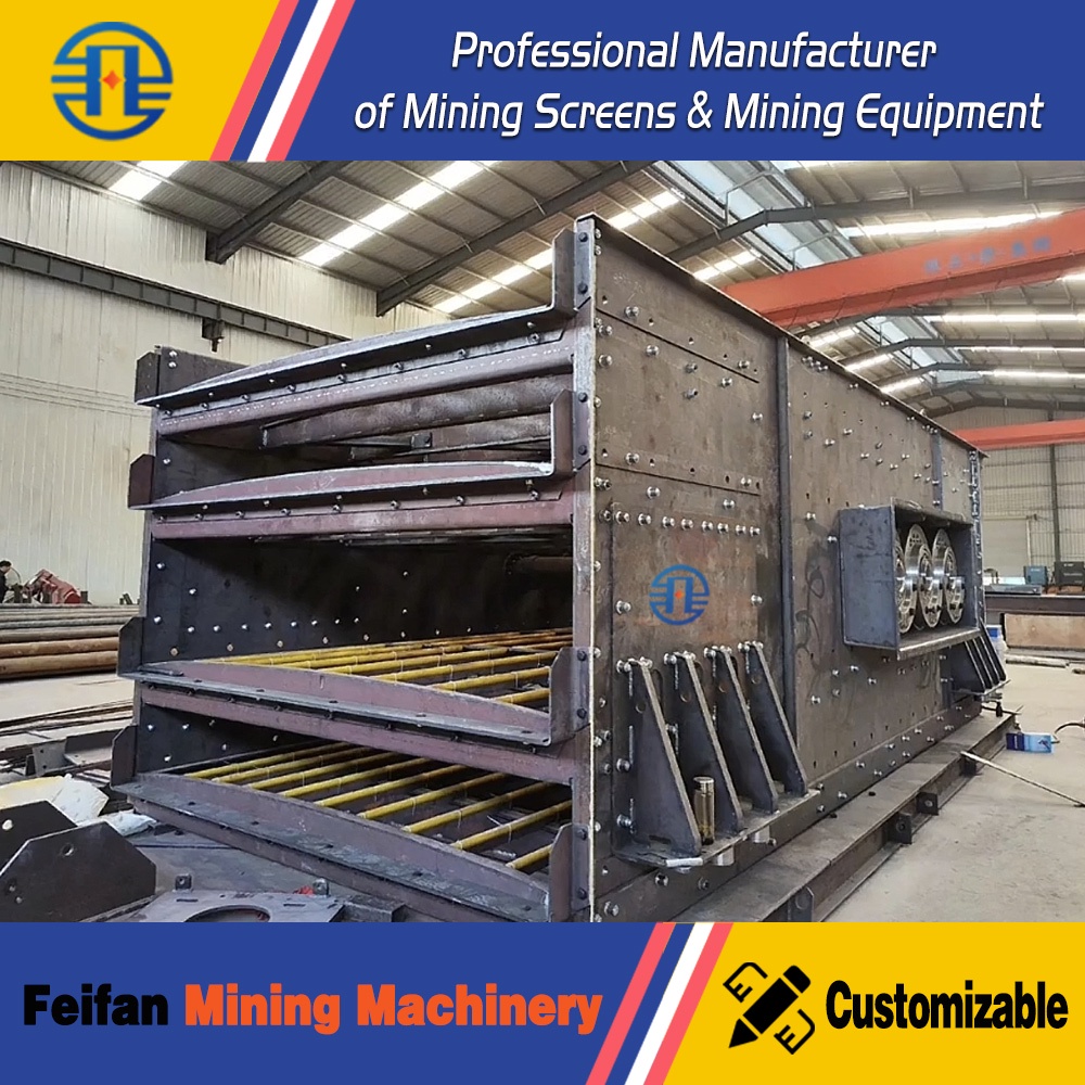 Proveedor de máquinas de criba vibratoria horizontal industrial de servicio pesado para minería, arena y canteras FEIFAN OEM